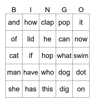 Bingo Card