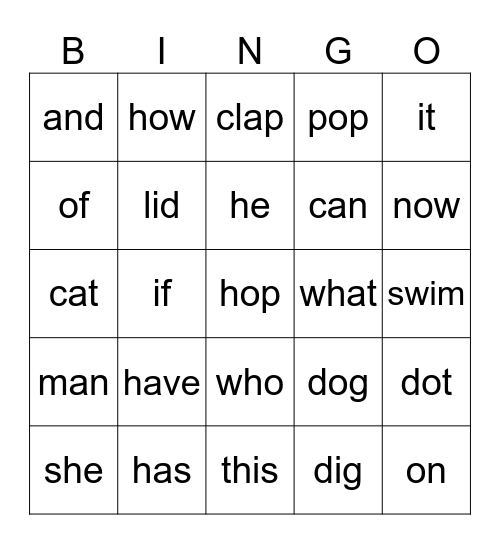 Bingo Card