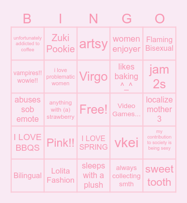 Cim Bingo Card