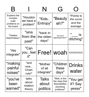Kim Bingo Card