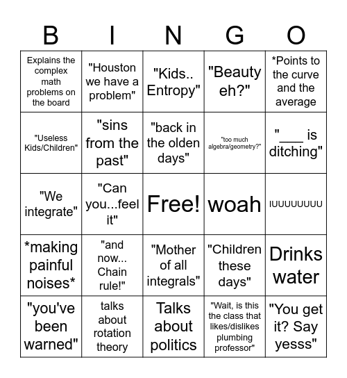 Kim Bingo Card