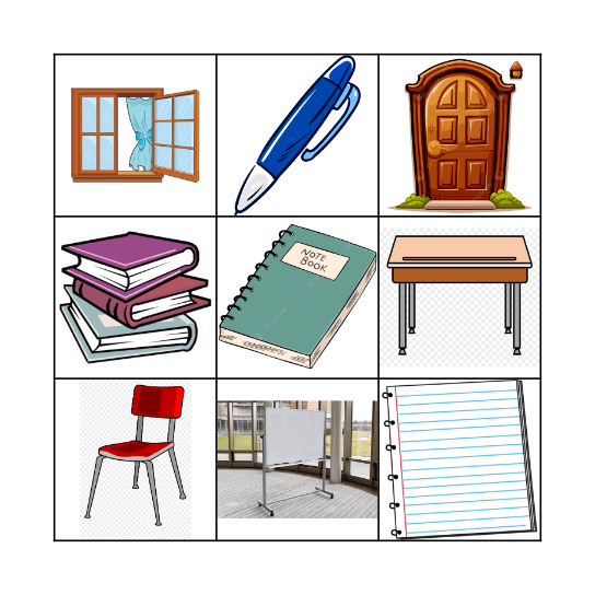 la salle de classe Bingo Card