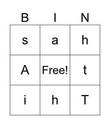 Sounds Week 1 Bingo Card