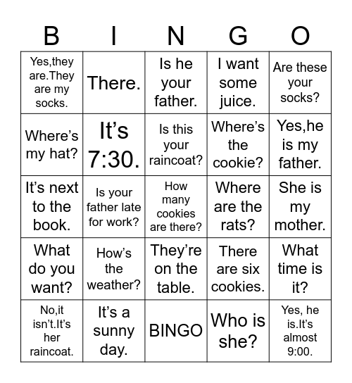 1B-QA Bingo Card