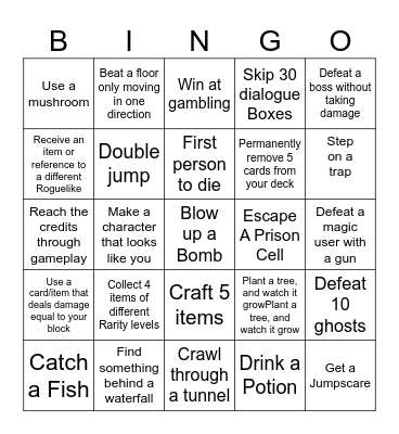 Roguelike Lockout Bingo Card