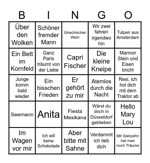 FRED`s Bingo Card