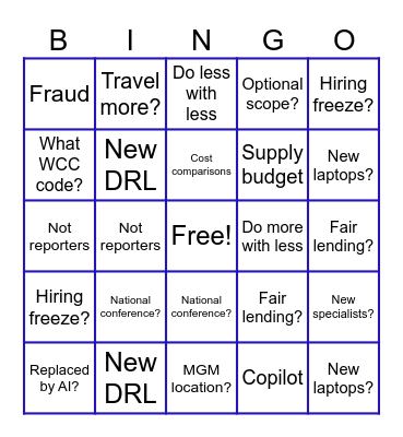 RD Chat Bingo Card