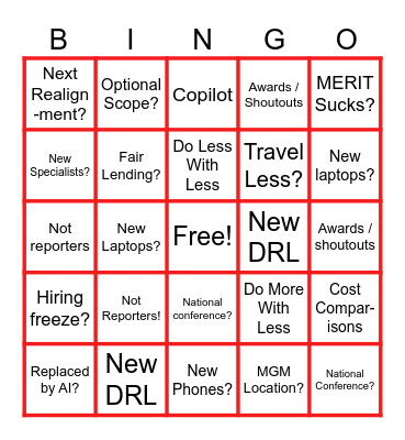 RD Chat Bingo Card