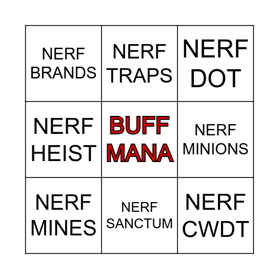 PenO 3.28 Bingo Card