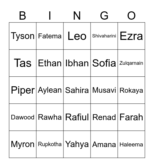 French Period 2 Bingo Card