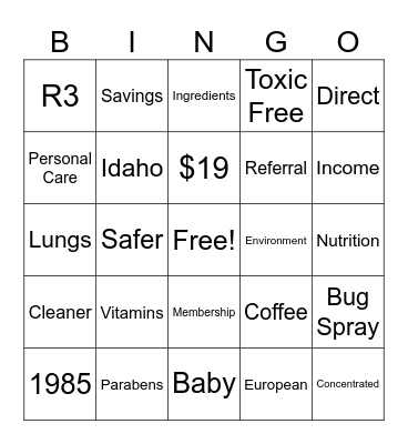 February Bingo Card