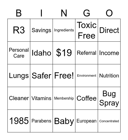 February Bingo Card