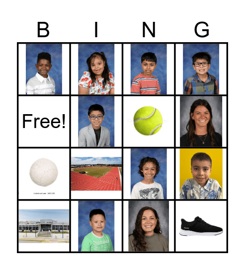 Special Olympics Bingo Card