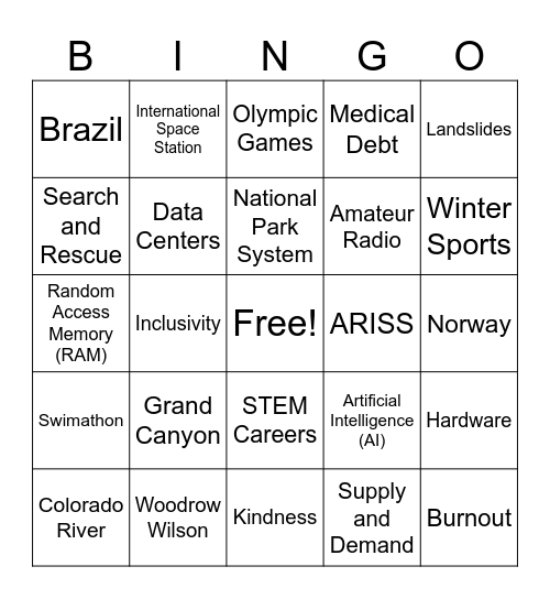 CNN 10 2/26/26 Bingo Card