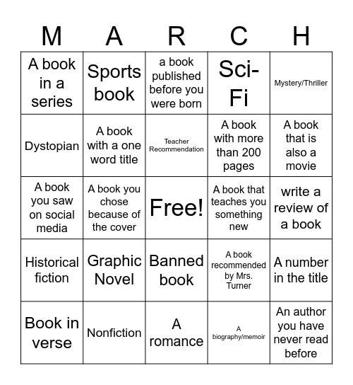 Level Up Your Reading! Bingo Card
