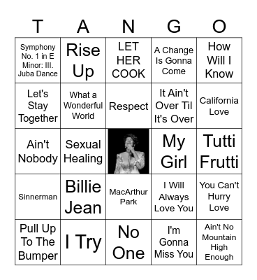 Celebrating Black Artists #2 Bingo Card