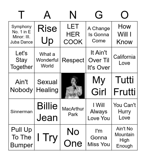 Celebrating Black Artists #2 Bingo Card