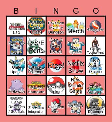 Pokémon Presents 2026 Bingo Card