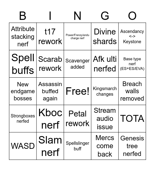 Filip 3.28 Bingo Card