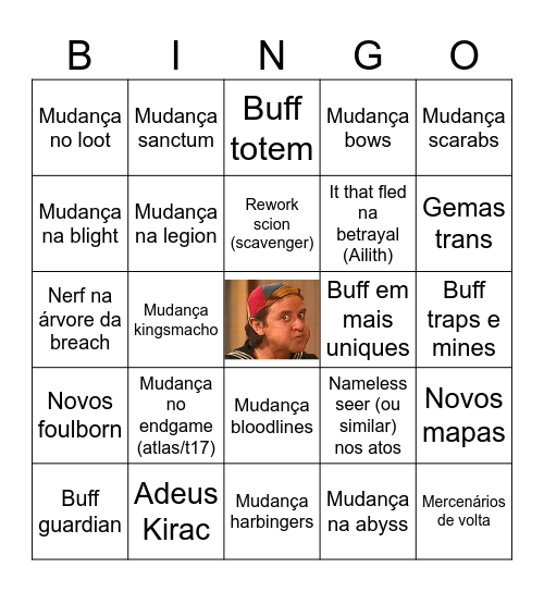 Liga Mirage Bingo Card