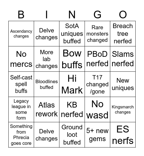 3.28 Bingo Card