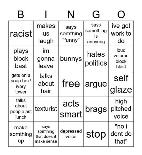 U Bingo Card