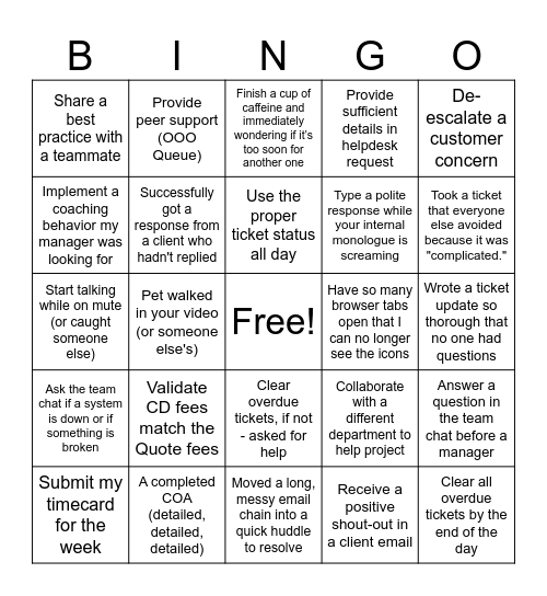 OTI BINGO Card