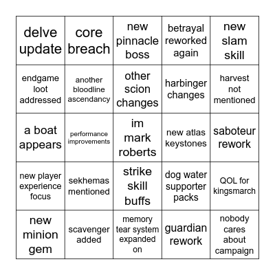 Bingo Card