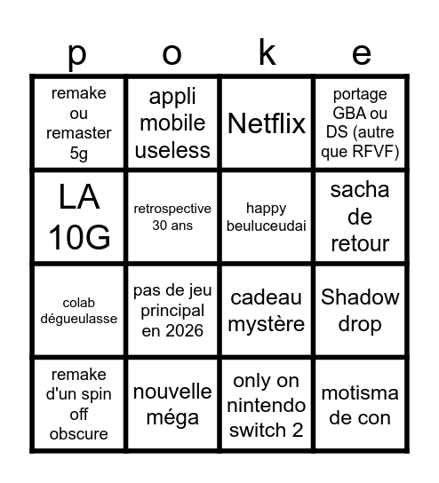 pokemon day Bingo Card