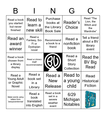 2026 Summer Bingo BV Bingo Card