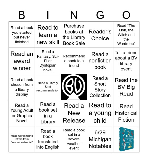 2026 Summer Bingo BV Bingo Card