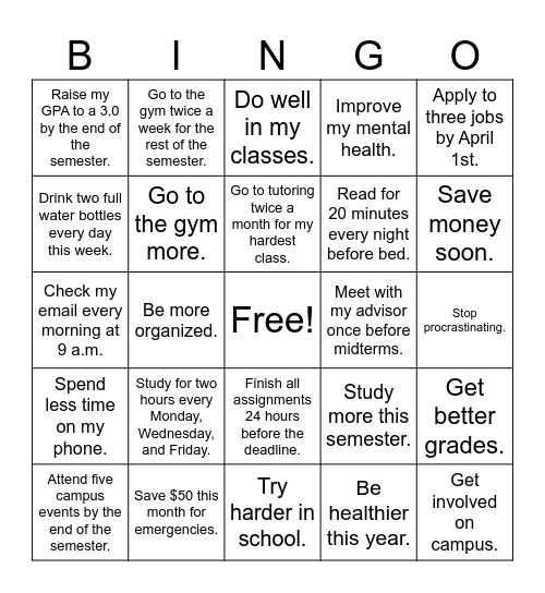 ThinkSMART Bingo Card! Bingo Card