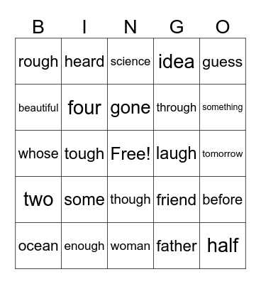 89 Bingo Card