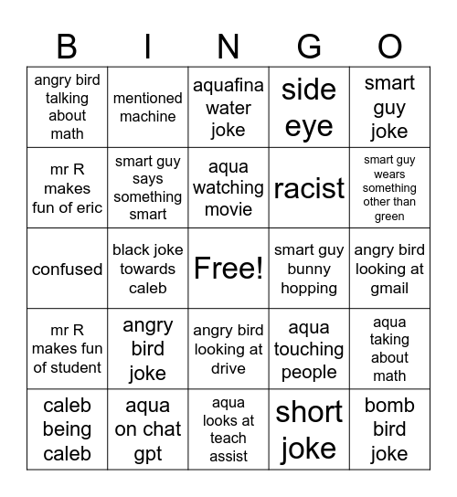 Woodshop table 4 shenanigans bingo Card
