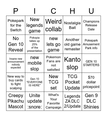 POKEMON DAY 2026!!!!!!!!!!!!! Bingo Card
