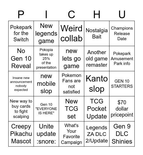 POKEMON DAY 2026!!!!!!!!!!!!! Bingo Card