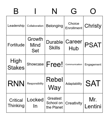 Columbine BINGO! Bingo Card