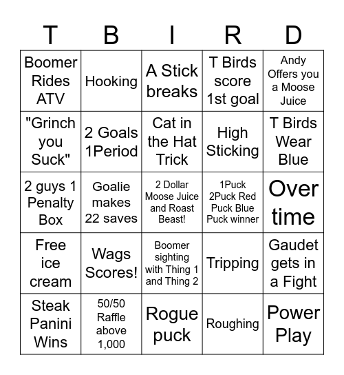 The Seuss's Deuces Bingo Card