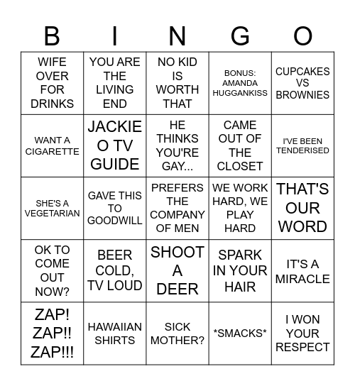 8x15: Homer's Phobia Bingo Card