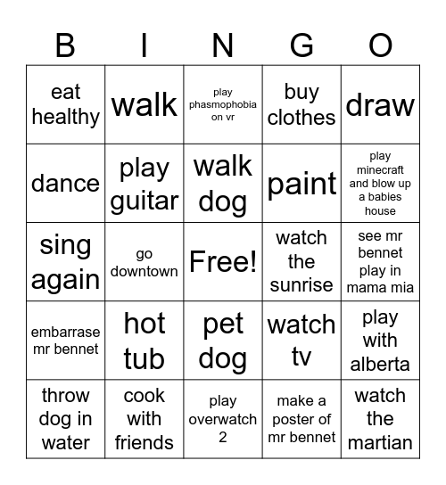 happy bingo Card