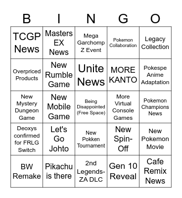 Card Maker Bingo Card