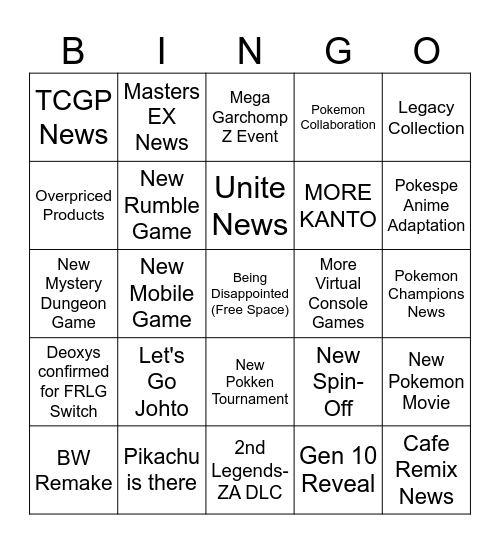 Card Maker Bingo Card
