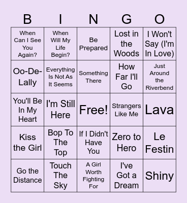 B i b b i d i   B o b b i d i   B i n g o Bingo Card