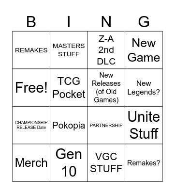 Pokemon 30th Anniversary Bingo Card