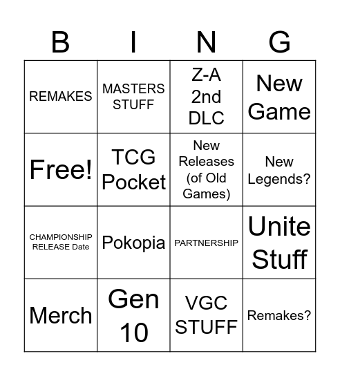 Pokemon 30th Anniversary Bingo Card