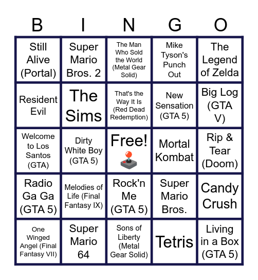 MUSIC BINGO at The Ann Arbor Eagles! Video Game Themes and Licensed Tracks!  🎮👾 Bingo Card