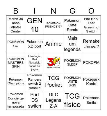 Pokemon Day 2026 Bingo Card