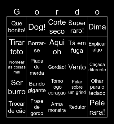 Gordão borrego Bingo Card