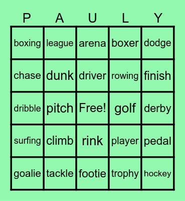 PAULY Bingo Card