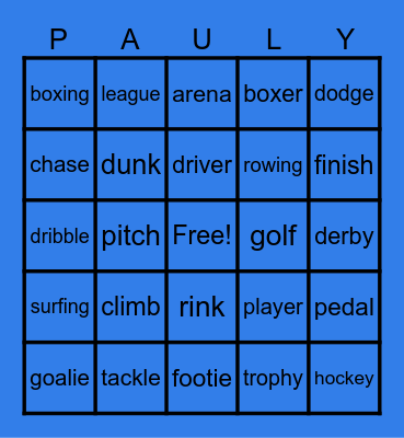 Winning Board Bingo Card